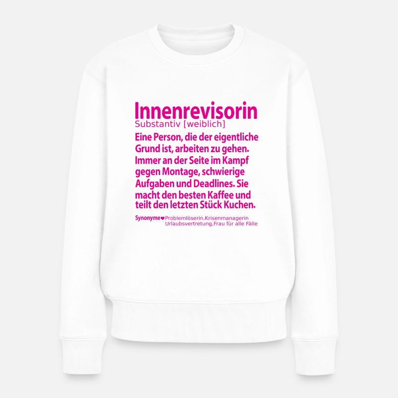Innenrevisorin Inenrevision Abschied Dankeschön - Frauen Premium Bio Pullover - Weiß