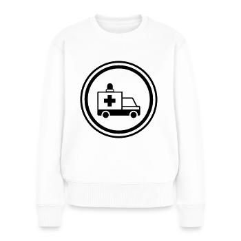 Krankenwagen Ambulance - Frauen Premium Bio Pullover - Weiß - Vorne - Julia (174cm)