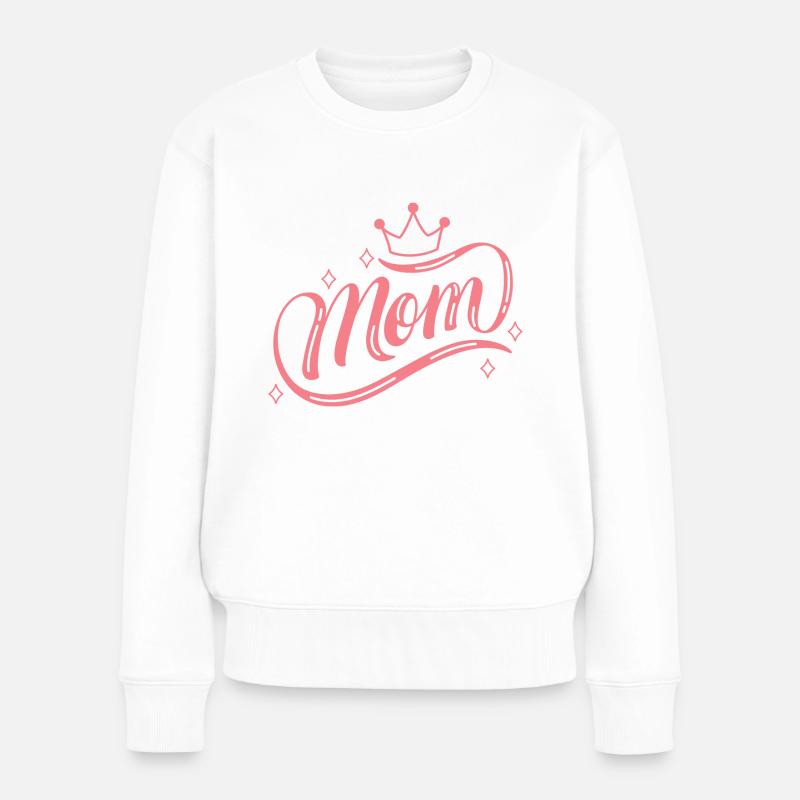 sidback unltd. - Queen Mom - Frauen Premium Bio Pullover - Weiß