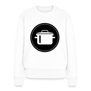 kochtopf kochen - Frauen Premium Bio Pullover - Weiß - Vorne - Julia (174cm)