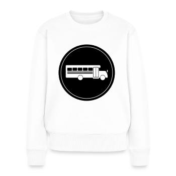 Schule Schulbus - Frauen Premium Bio Pullover - Weiß - Vorne - Julia (174cm)
