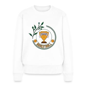 Basketball Siegerin Bball Turnier Liga Spiel Sieg - Frauen Premium Bio Pullover - Weiß - Vorne - Julia (174cm)