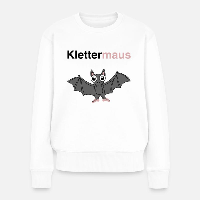 Klettermaus - Frauen Premium Bio Pullover - Weiß