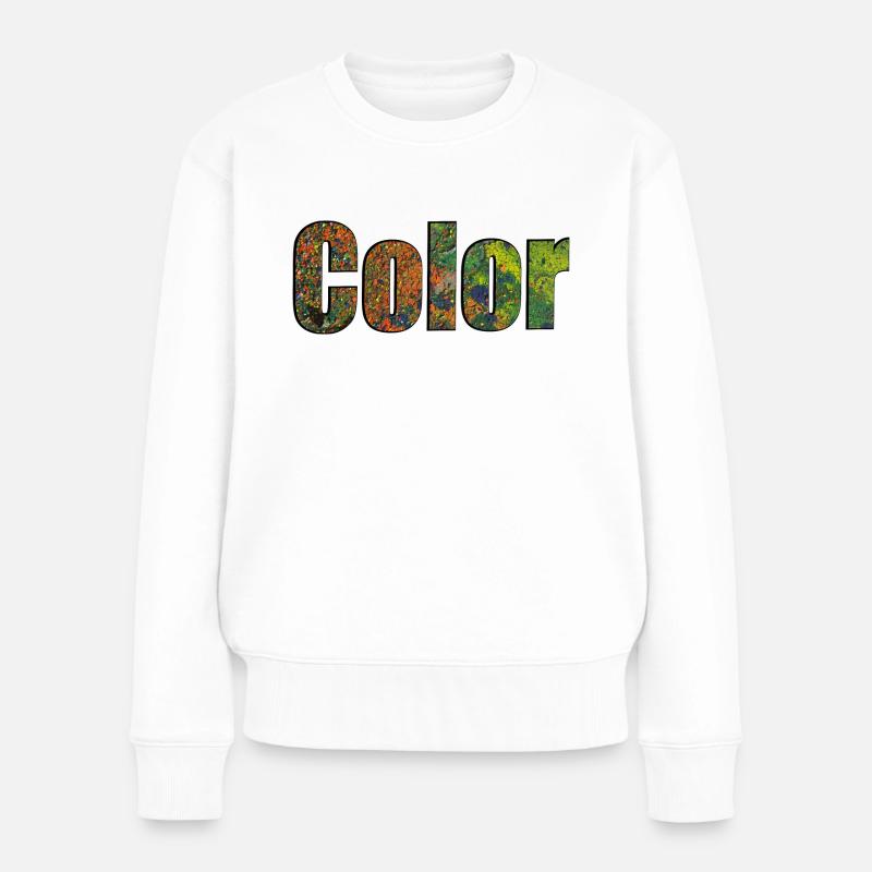 Couleur - Pull Premium bio Femme - blanc
