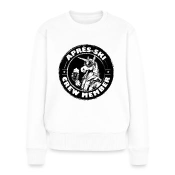 Licorne Après-Ski Team Dire - Pull Premium bio Femme - blanc - Devant - Julia (174cm)