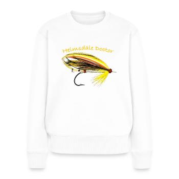 Helmsdale doctor classic salmon fly - Women's Premium Organic Jumper - white - Front - Julia (174cm)