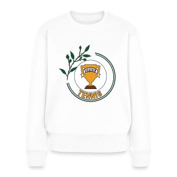 Tennis Siegerin Tennisspielerin Spielerin Turnier - Frauen Premium Bio Pullover - Weiß - Vorne - Julia (174cm)