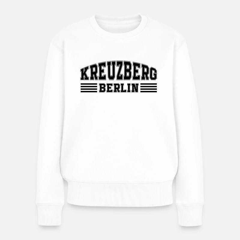 berlin kreuzberg - Frauen Premium Bio Pullover - Weiß