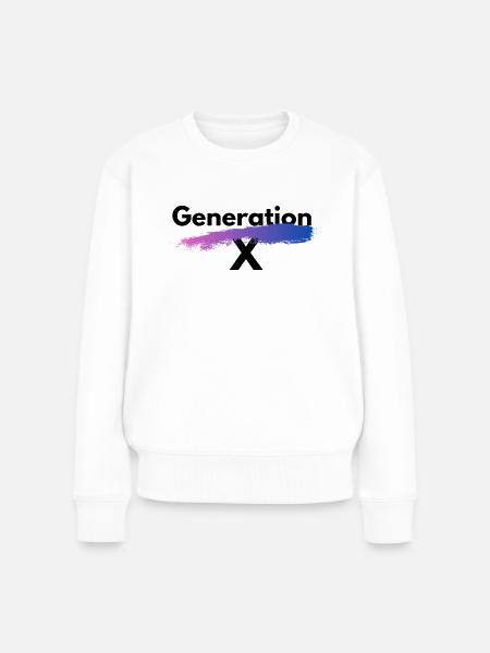 Generation X - Frauen Premium Bio Pullover - Weiß