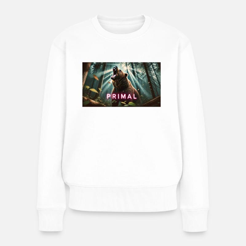 PRIMAL OURS - Pull Premium bio Femme - blanc