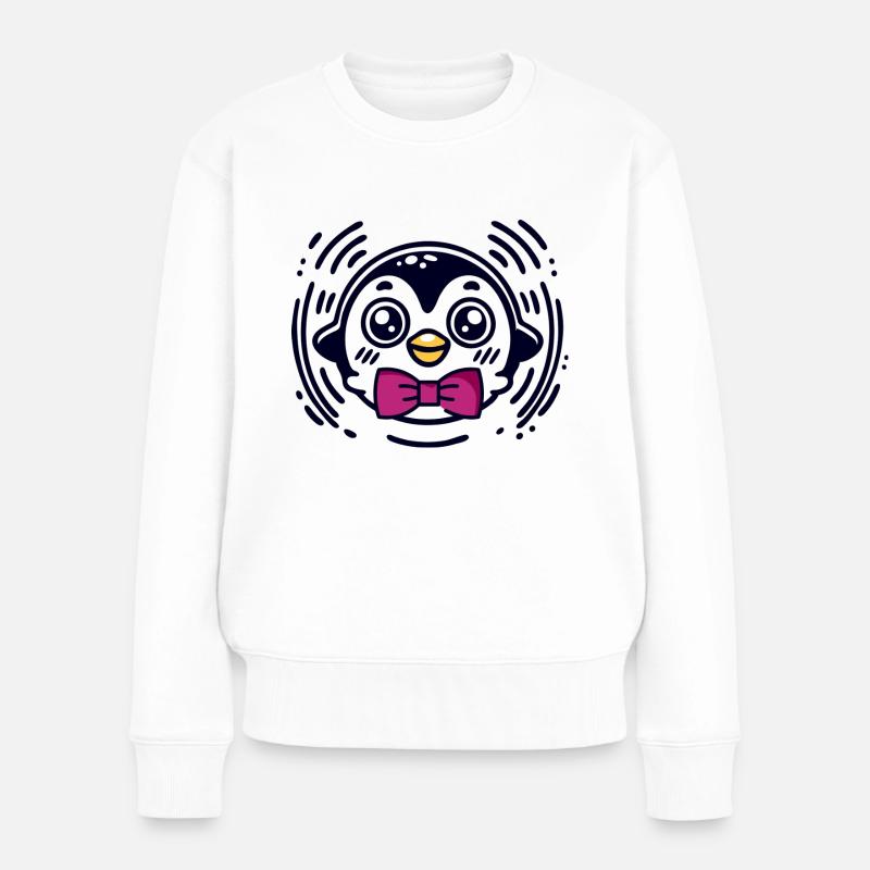 Pingouin rebondissant NA304 - Pull Premium bio Femme - blanc