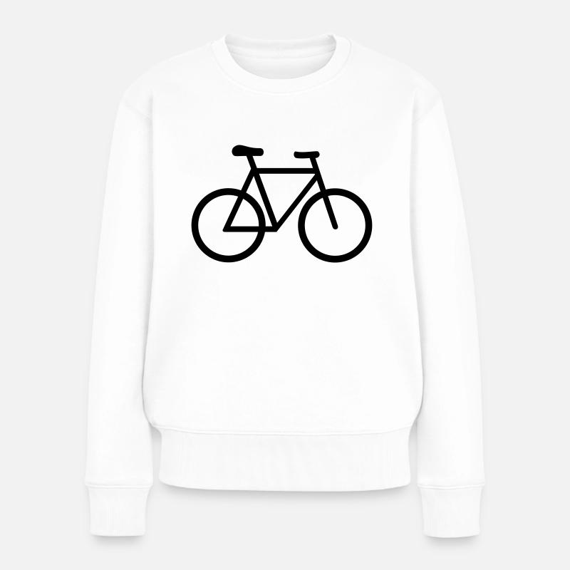 Fahrrad - Frauen Premium Bio Pullover - Weiß