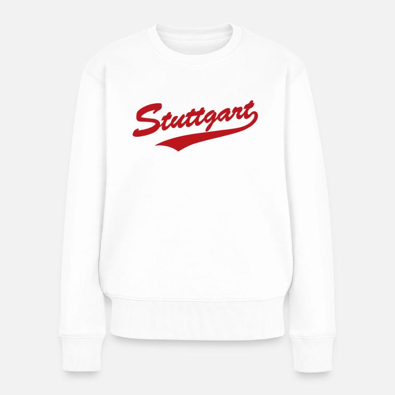 Stuttgart Baseball-Style - Frauen Premium Bio Pullover - Weiß