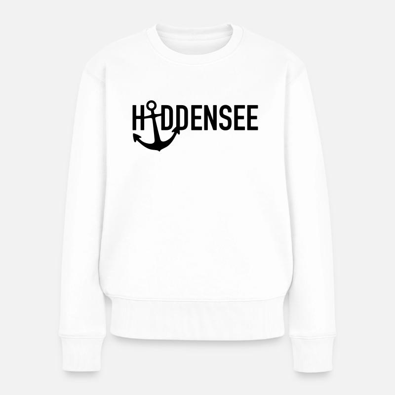 Hiddensee mein Anker - Frauen Premium Bio Pullover - Weiß