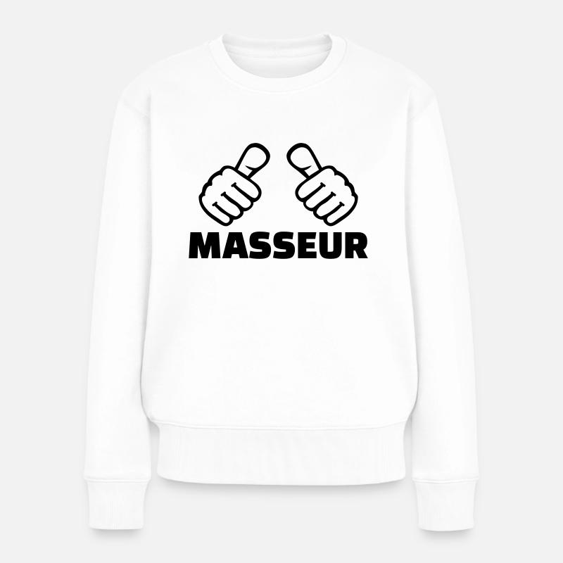 Masseur - Frauen Premium Bio Pullover - Weiß