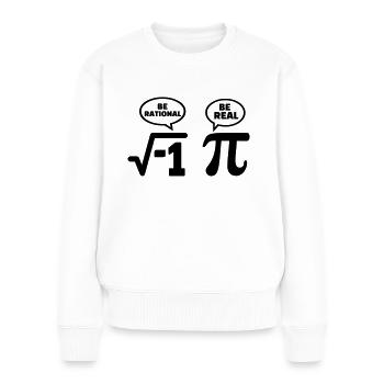 Maths Nerd - Pull Premium bio Femme - blanc - Devant - Julia (174cm)