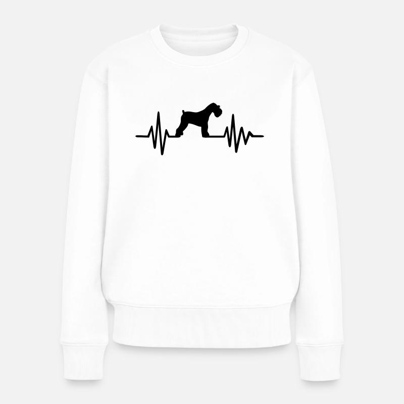Zwergschnauzer - Frauen Premium Bio Pullover - Weiß