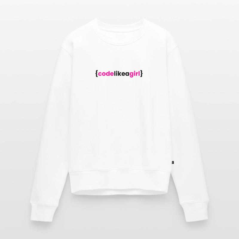 code like a girl - coder programmer girl Frauen Premium Bio Pullover