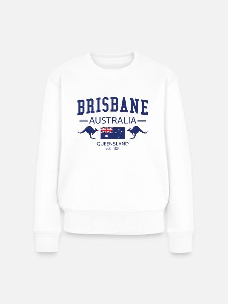 Brisbane - Frauen Premium Bio Pullover - Weiß