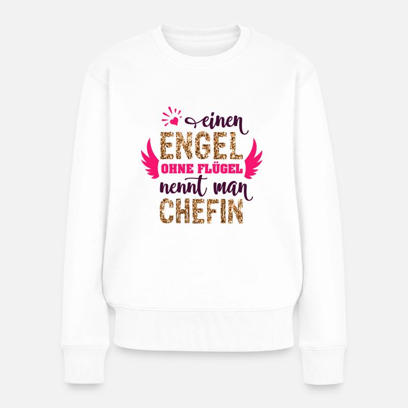 liebste beste Chefin Spruch Vorgesetzte Geschenk - Frauen Premium Bio Pullover - Weiß