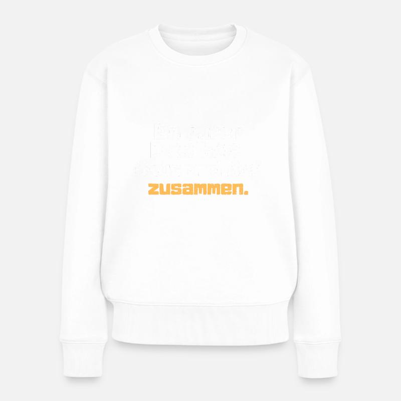 Handwerkerspruch Geschenkidee Putzer - Frauen Premium Bio Pullover - Weiß