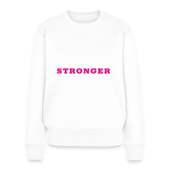 COME BACK STRONGER - COMEBACK STRONGER - Frauen Premium Bio Pullover - Weiß - Vorne - Julia (174cm)