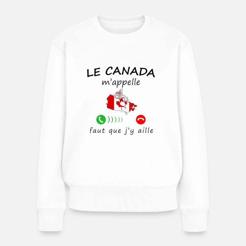 Le Canada m'appelle de la collection "appel" - Pull Premium bio Femme - blanc