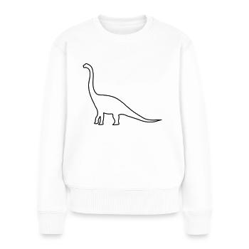 dinosaur - Women's Premium Organic Jumper - white - Front - Julia (174cm)