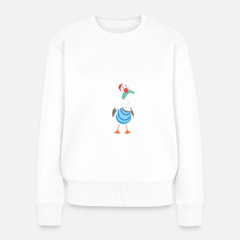 Moin Möwe Ostsee Nordsee Küstenkind - Frauen Premium Bio Pullover - Weiß