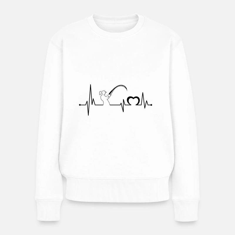Pêcheur pêcheur à la ligne - Pull Premium bio Femme - blanc