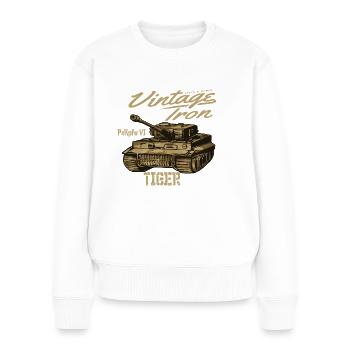 Panzer Tiger, WW2, PzKpfw VI, Army History - Women's Premium Organic Jumper - white - Front - Julia (174cm)