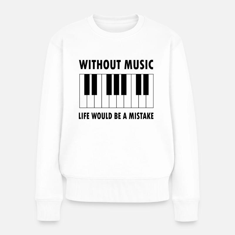 Music Musik - Frauen Premium Bio Pullover - Weiß