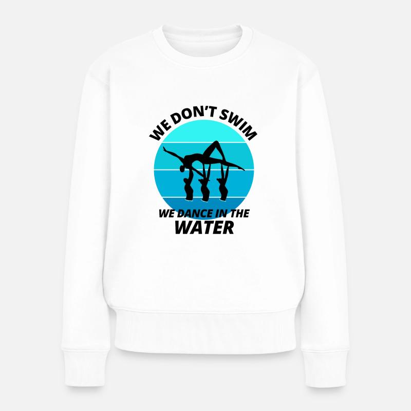 Nageur synchro Nageur Natation synchronisée Drôle - Pull Premium bio Femme - blanc