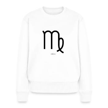 Sternzeichen Jungfrau Latein Virgo - Frauen Premium Bio Pullover - Weiß - Vorne - Julia (174cm)