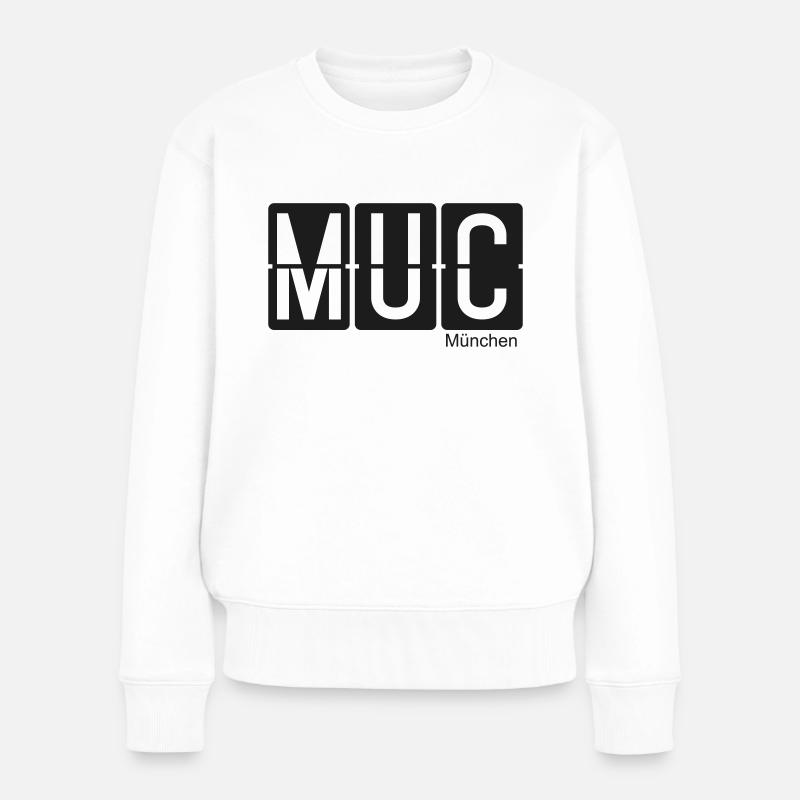 München - Frauen Premium Bio Pullover - Weiß