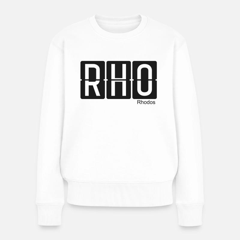 Rhodos - Frauen Premium Bio Pullover - Weiß