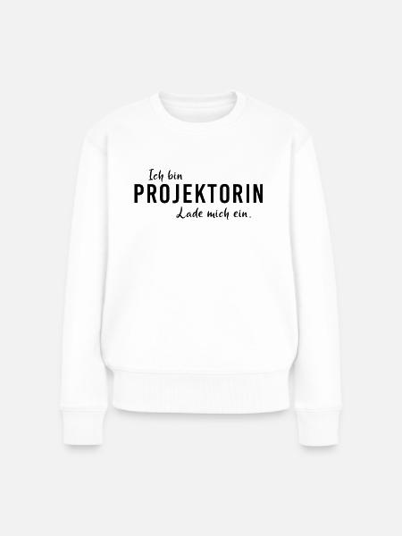 Human Design System Projektorin lade mich ein - Frauen Premium Bio Pullover - Weiß