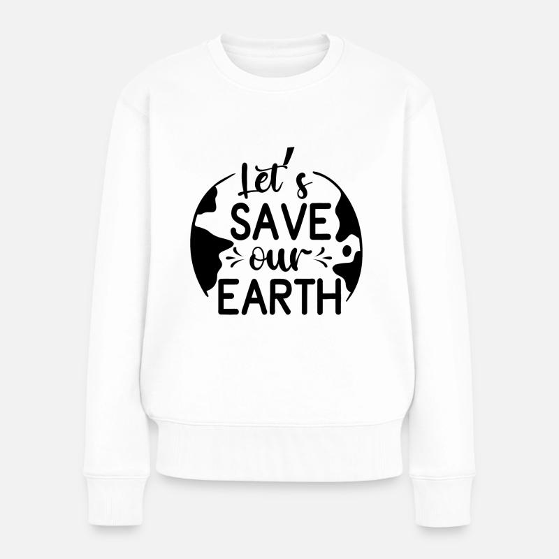 Klimaschutz Umwelt Erderwärmung - Frauen Premium Bio Pullover - Weiß
