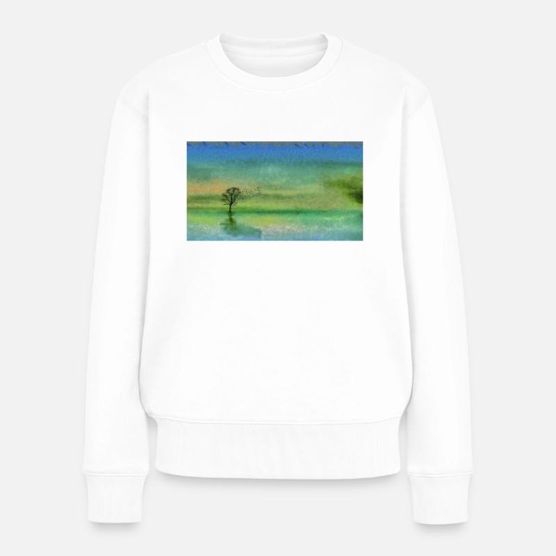 Tree - Women's Premium Organic Jumper - white