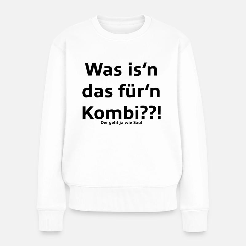 Was is'n das für'n Kombi??! - Frauen Premium Bio Pullover - Weiß