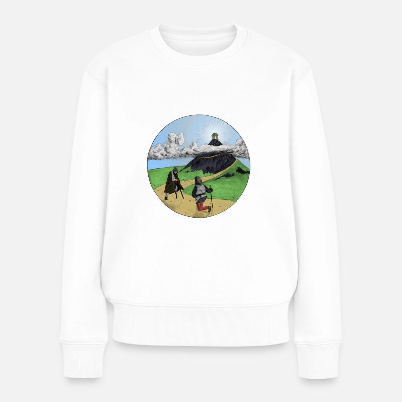 Nachsinn, écriture blanche - Pull Premium bio Femme - blanc