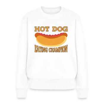 Champion mangeur de hot-dogs 9 - Pull Premium bio Femme - blanc - Devant - Julia (174cm)