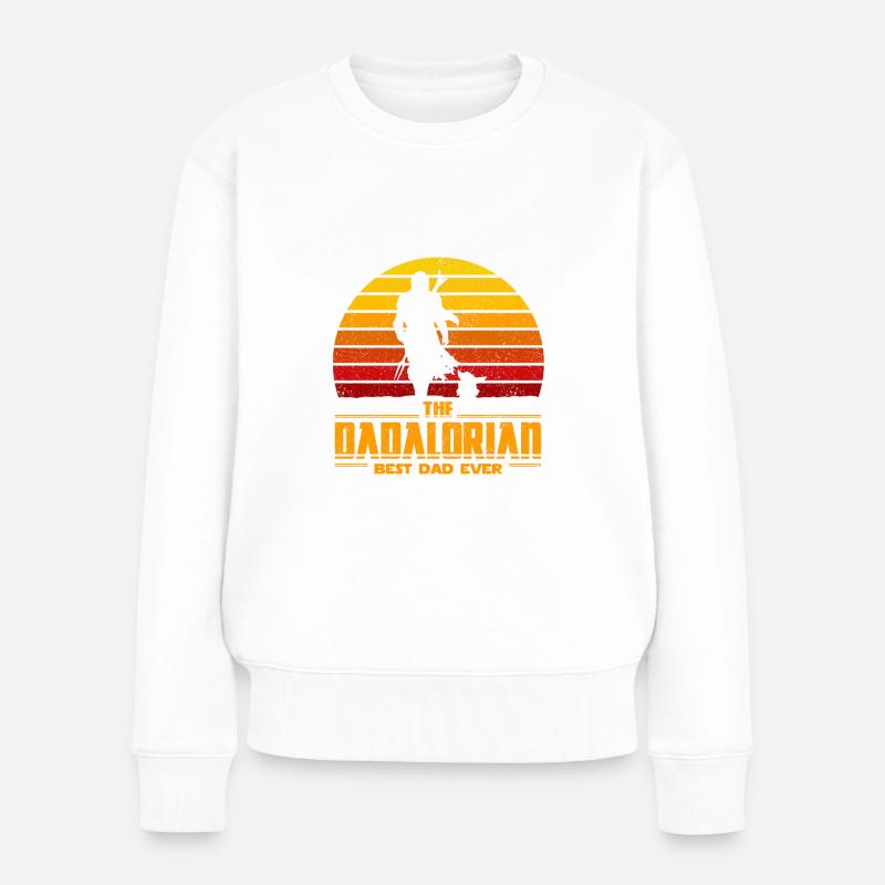 The Dadalorian Mando Sunset - Bester Vater - Frauen Premium Bio Pullover - Weiß