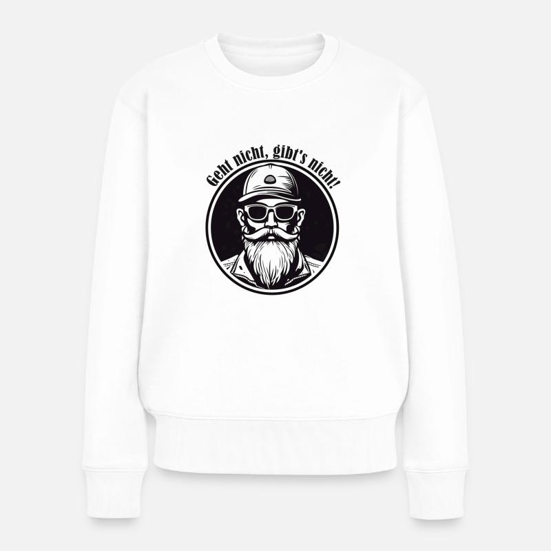 Geht nicht gibt´s nicht - Frauen Premium Bio Pullover - Weiß