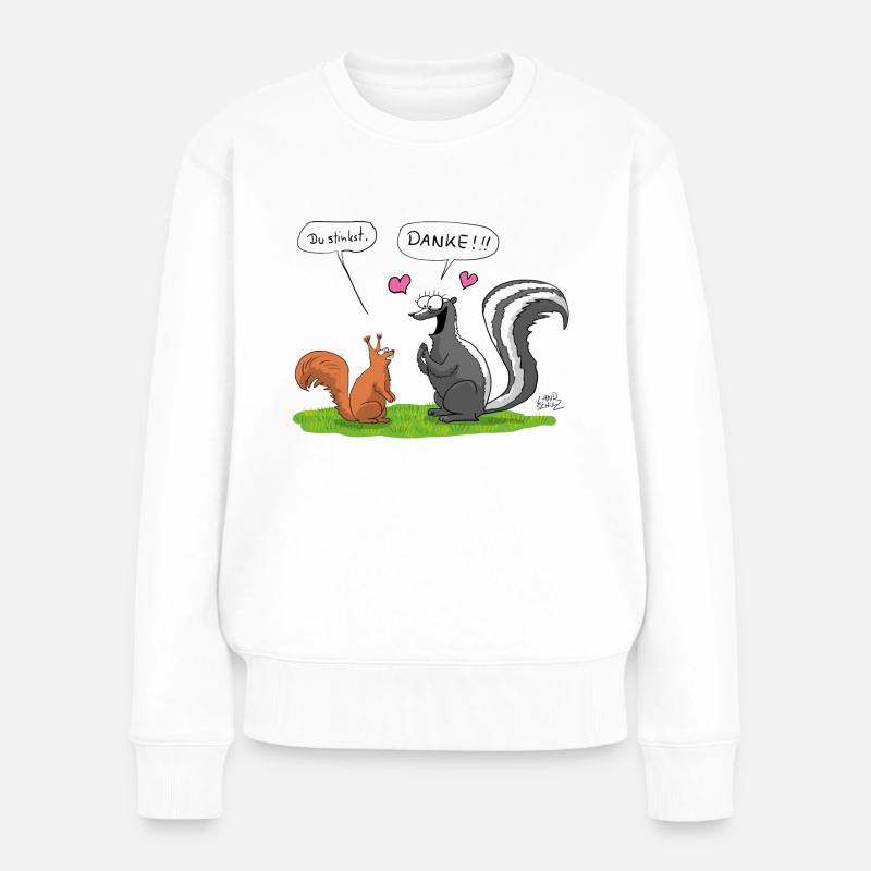 Stinktier Liebe - Frauen Premium Bio Pullover - Weiß