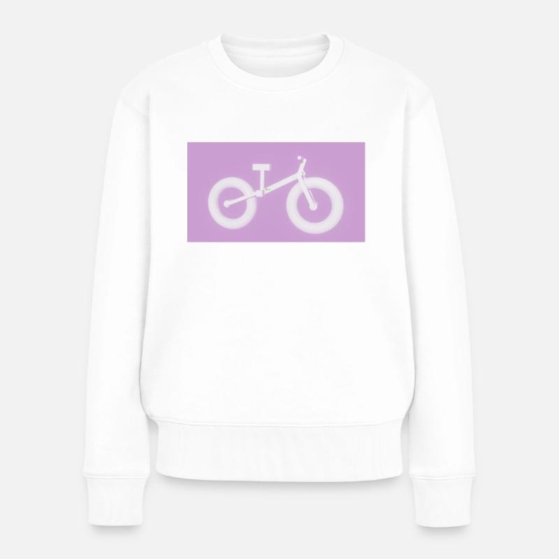 Fahrrad - Frauen Premium Bio Pullover - Weiß
