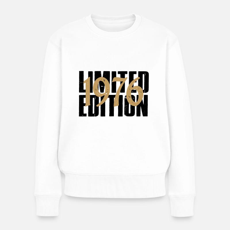 Vintage 1976 - Frauen Premium Bio Pullover - Weiß