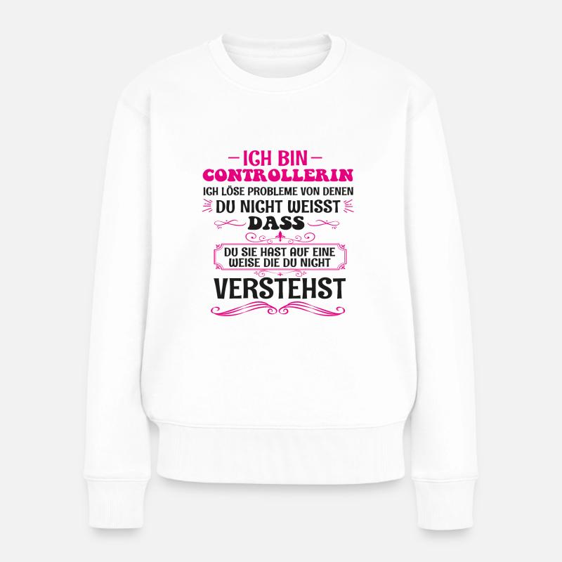 Sjov controller siger profession gave - Premium økologisk sweatshirt til kvinder - hvid