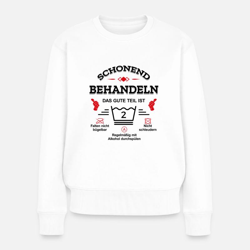 SCHONEND BEHANDELN 2 JAHRE GEBURTSTAG KIND - Frauen Premium Bio Pullover - Weiß