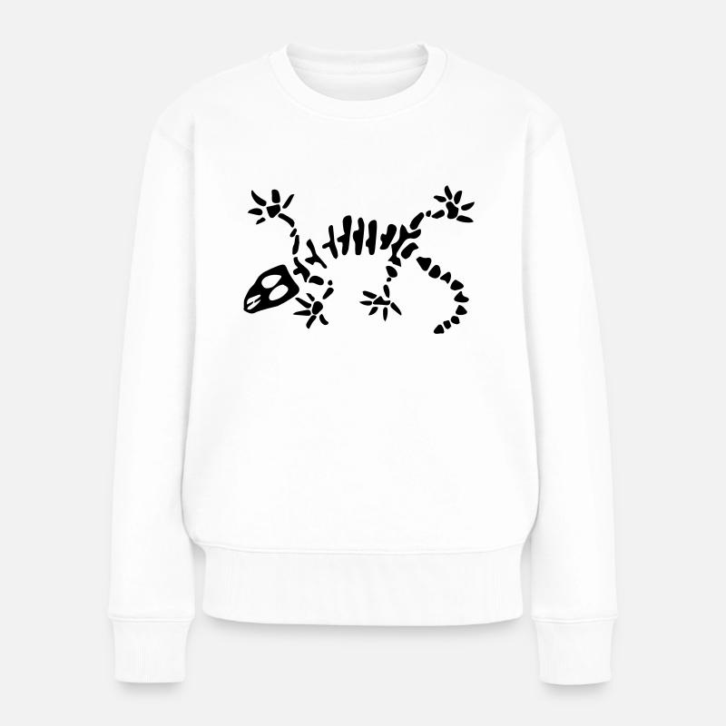 Gecko Liebhaber - Frauen Premium Bio Pullover - Weiß